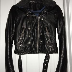 Free People Faux Leather Moto Jacket